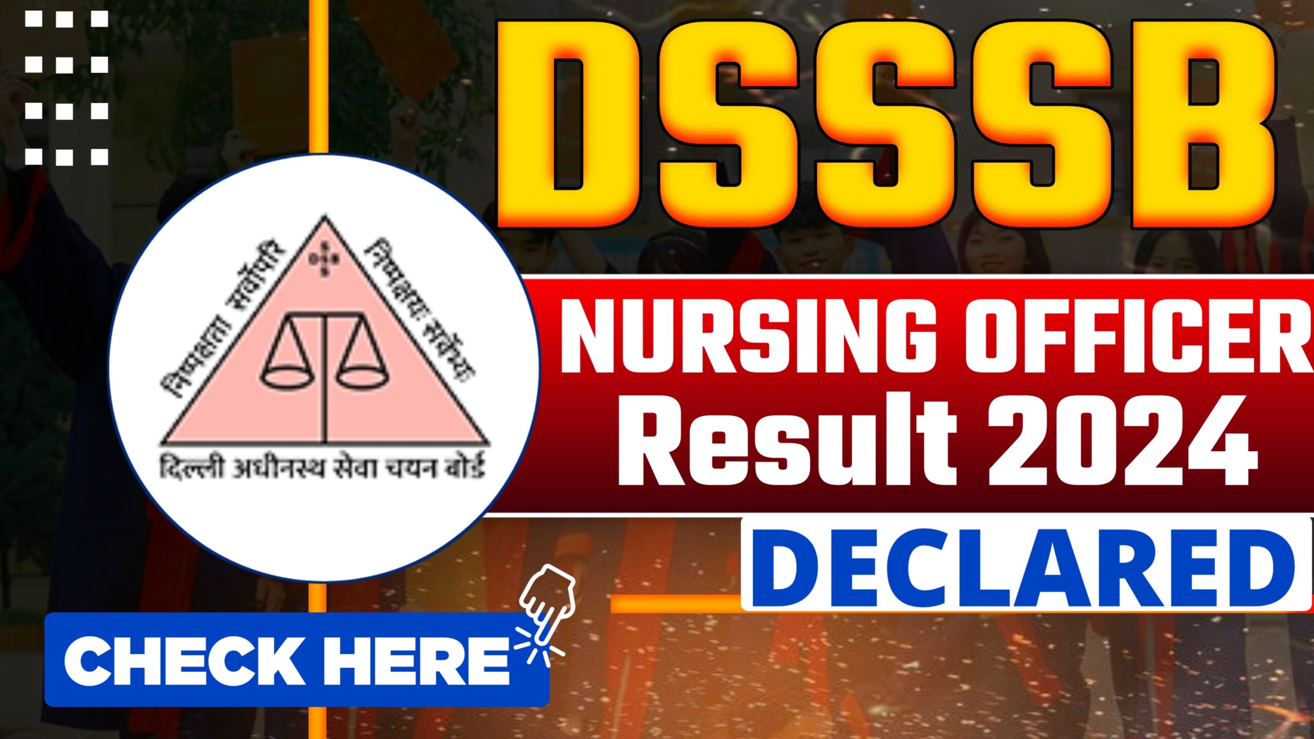 DSSSB Nursing Officer Result 2024 