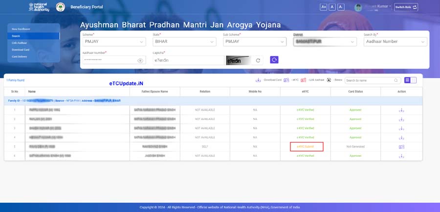 Ayushman Card eKYC