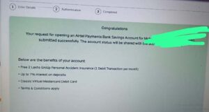 Airtel Payment Bank Account