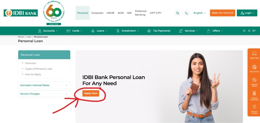 IDBI Bank Personal Loan Apply Online