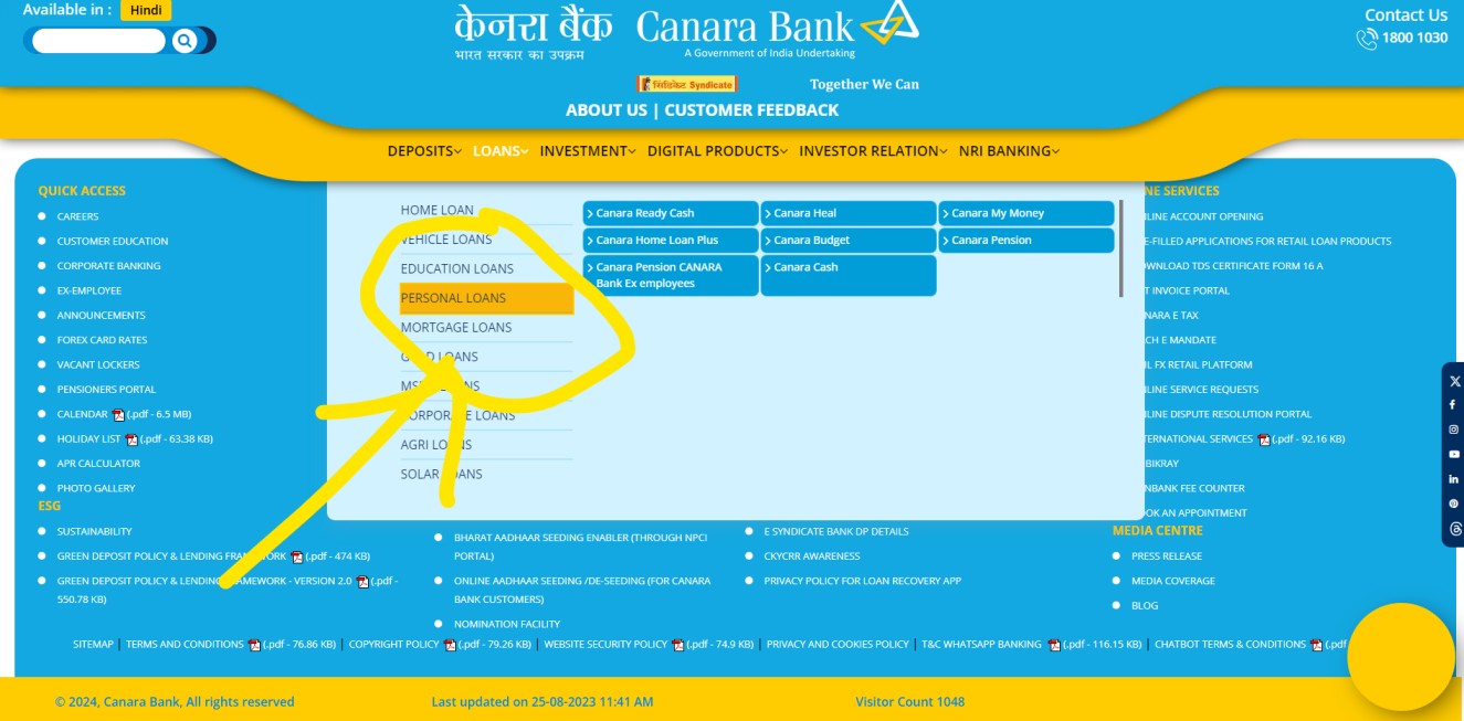 Canara Bank Personal Loan Apply