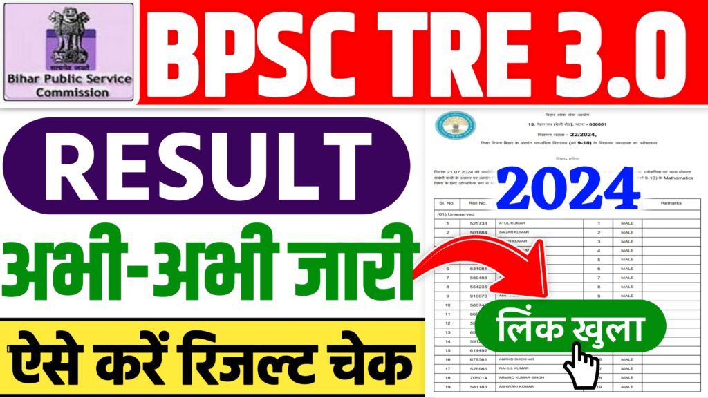 BPSC Tre 3.0 Result 2024 PDF Download